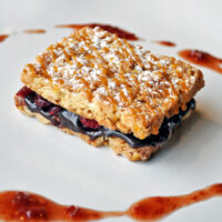 Chocolate Mocha Cranberry Streusal with Maple Cappuccino Drizzle