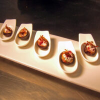 Cranberry and Goat Cheese on Fig Spoons