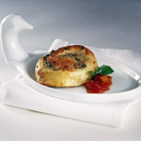 duck and watercress pizza rolls