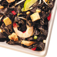 Pad Thai with Squid Ink Fettuccine