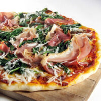 Spinach and Prosciutto Pizza