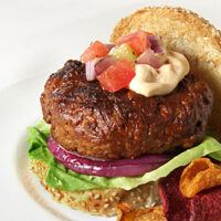 Beer Barbecue Burgers with Cajunaisse